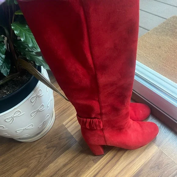 Via Spiga Red Heeled Boots - Picture 8 of 10